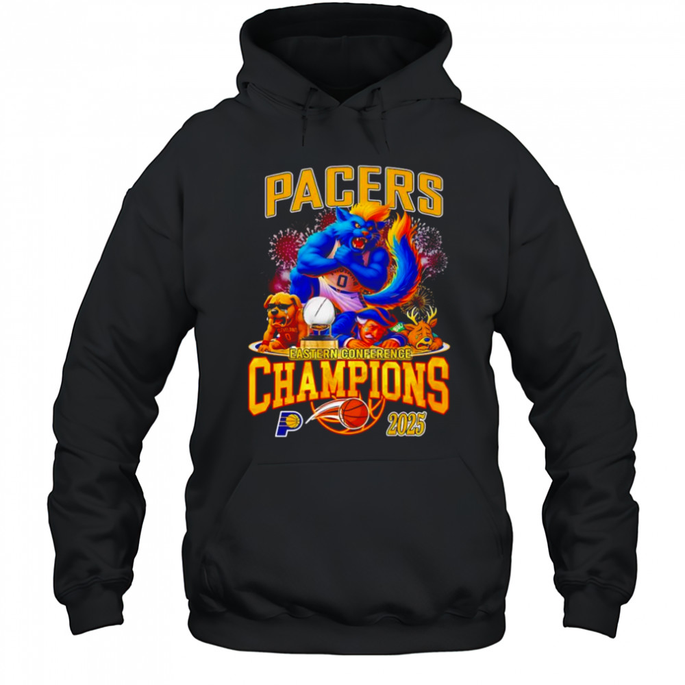 Pacers Eastern Conference Champions 2025 mascot shirt Hoodie