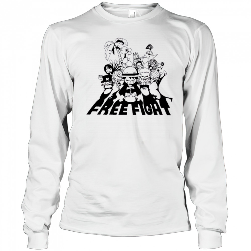 Piece Straw Hat Crew Free Fight Shirt Long Sleeved