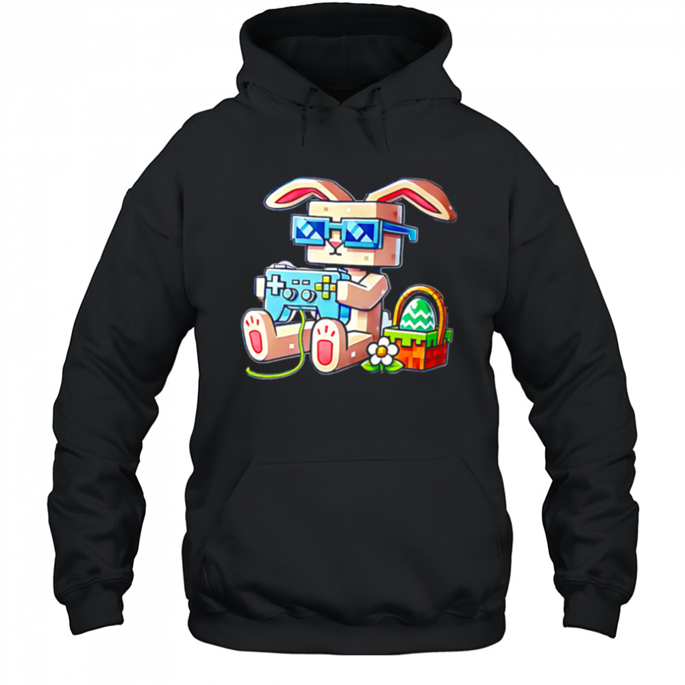 Pixel Gamer Bunny Easter Gaming shirt Hoodie