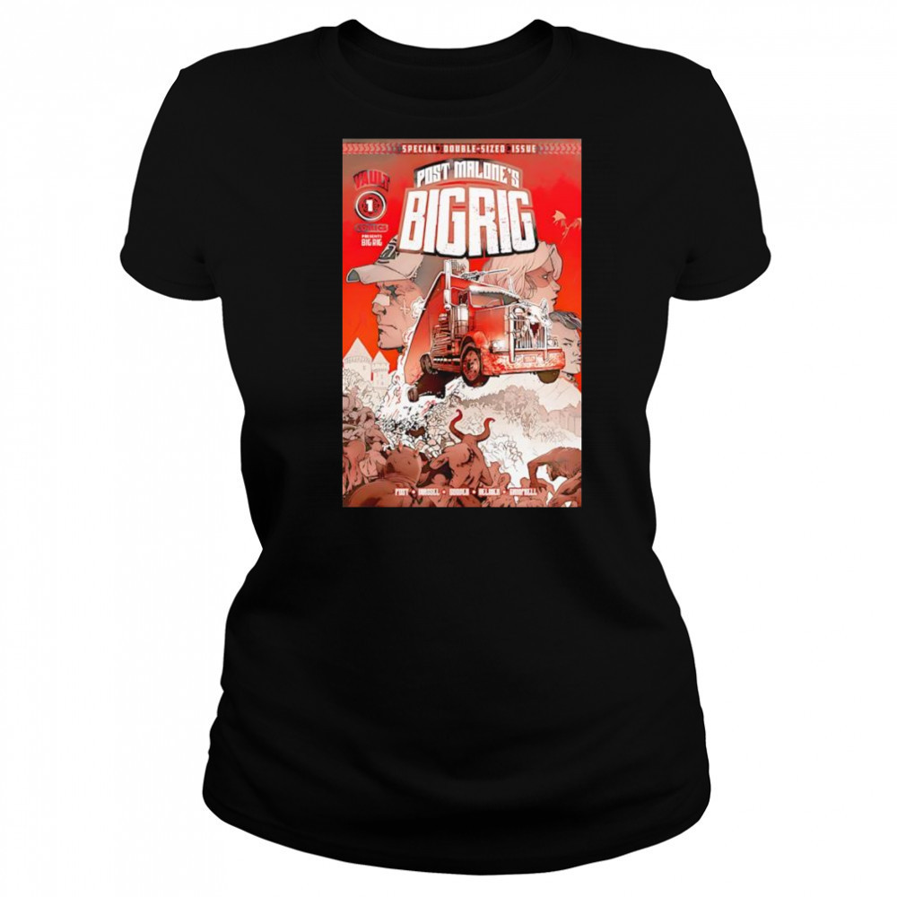 Post Malone Big Rig Tour 2025 container shirt Women's T-shirt
