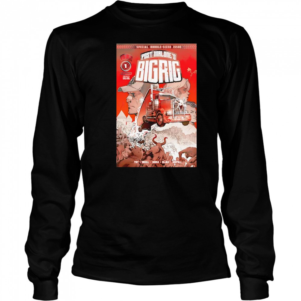 Post Malone Big Rig Tour 2025 container shirt Long Sleeved