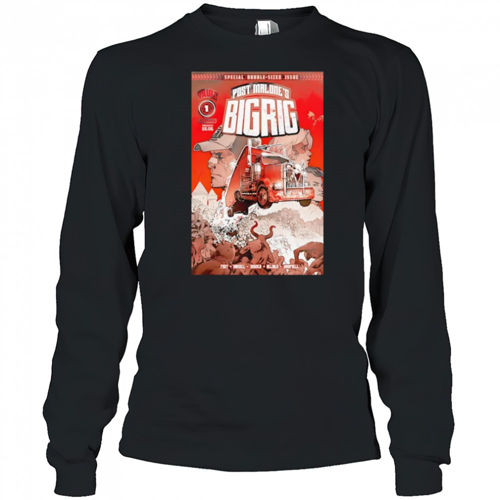 Post Malone Big Rig Tour 2025 container shirt Long Sleeved