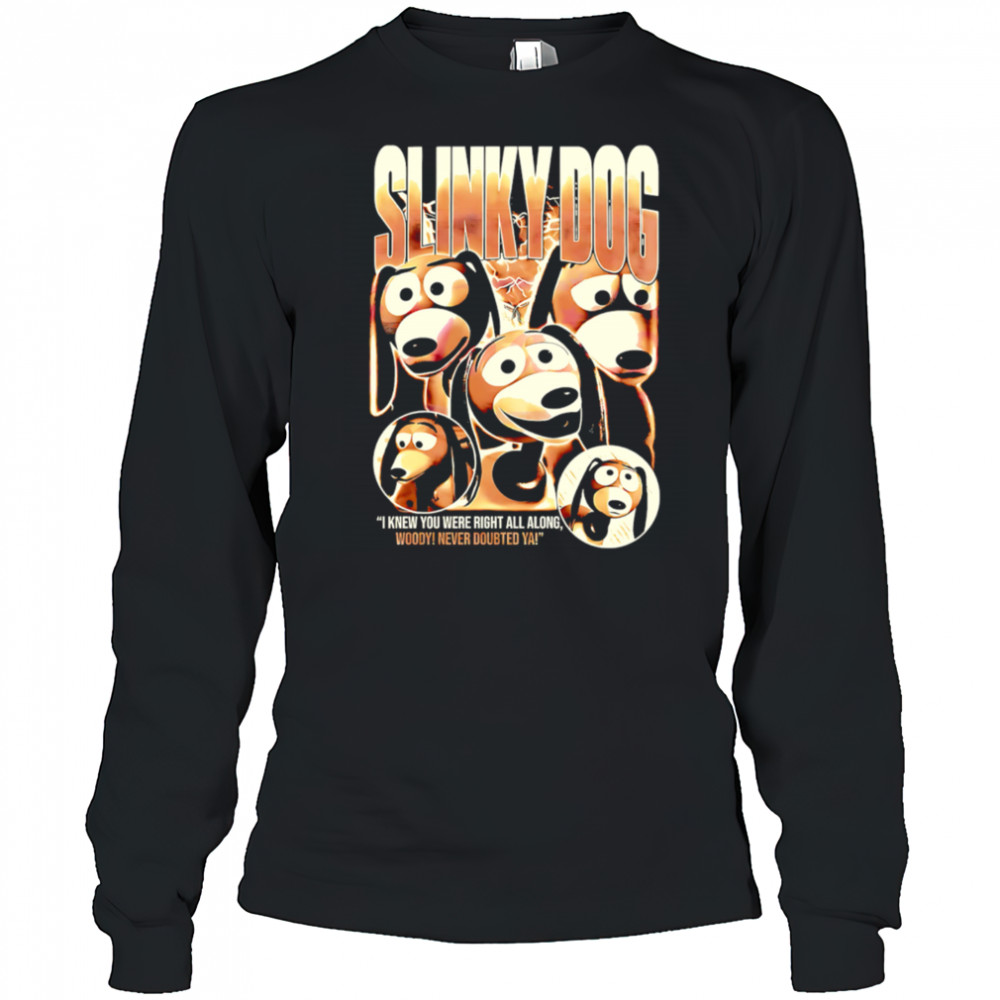 Slinky dog toy story disney pixar vintage style shirt Long Sleeved