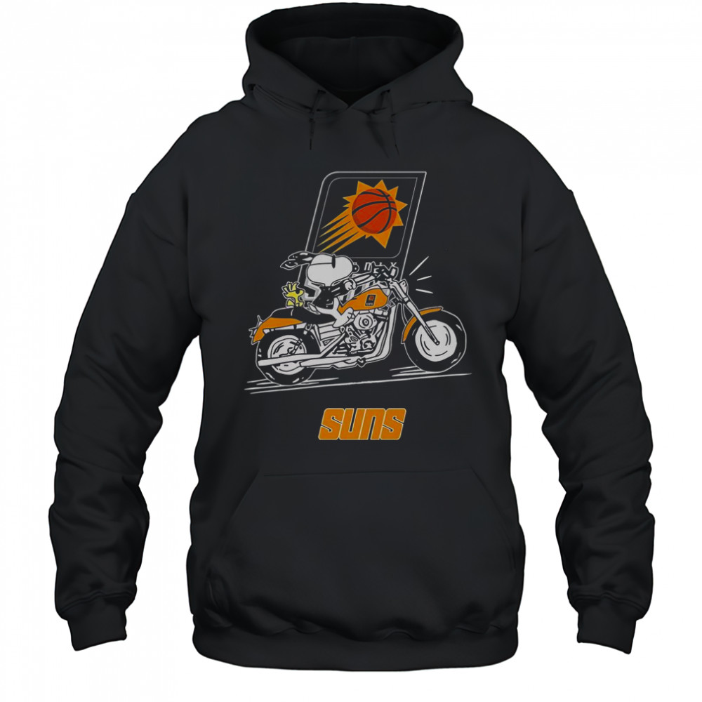 Snoopy And Woodstock Driving Motorbike Phoenix Suns T-Shirt Hoodie
