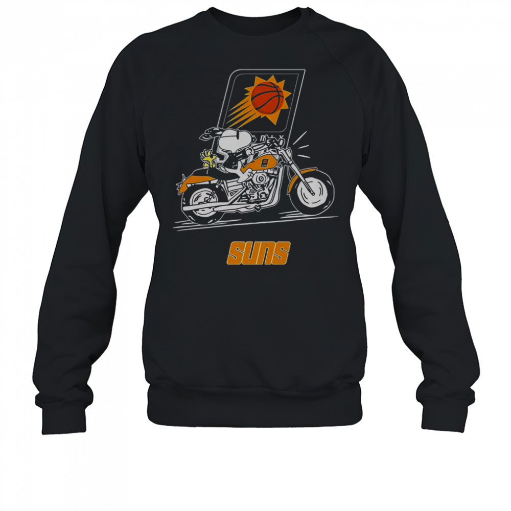 Snoopy And Woodstock Driving Motorbike Phoenix Suns T-Shirt Sweatshirt