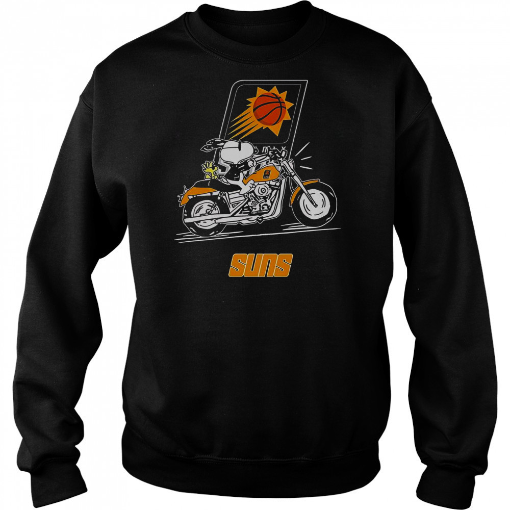 Snoopy And Woodstock Driving Motorbike Phoenix Suns T-Shirt Hoodie