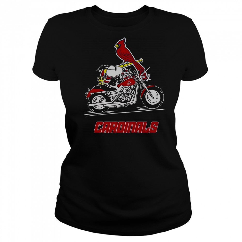 Snoopy And Woodstock Driving Motorbike St. Louis Cardinals T-Shirt Women's T-shirt