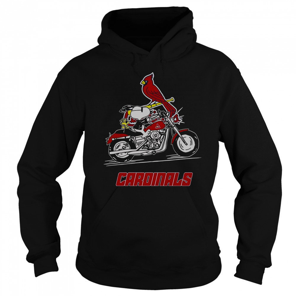 Snoopy And Woodstock Driving Motorbike St. Louis Cardinals T-Shirt Sweatshirt