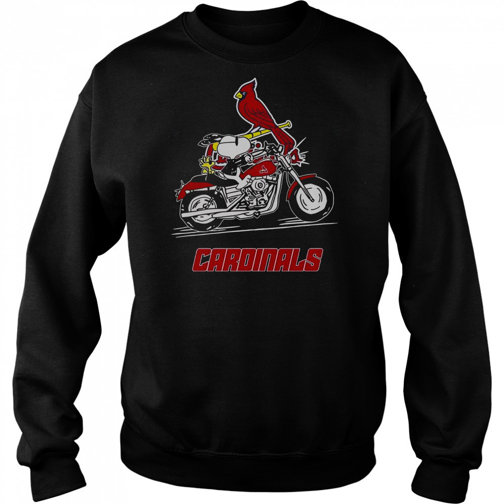 Snoopy And Woodstock Driving Motorbike St. Louis Cardinals T-Shirt Hoodie