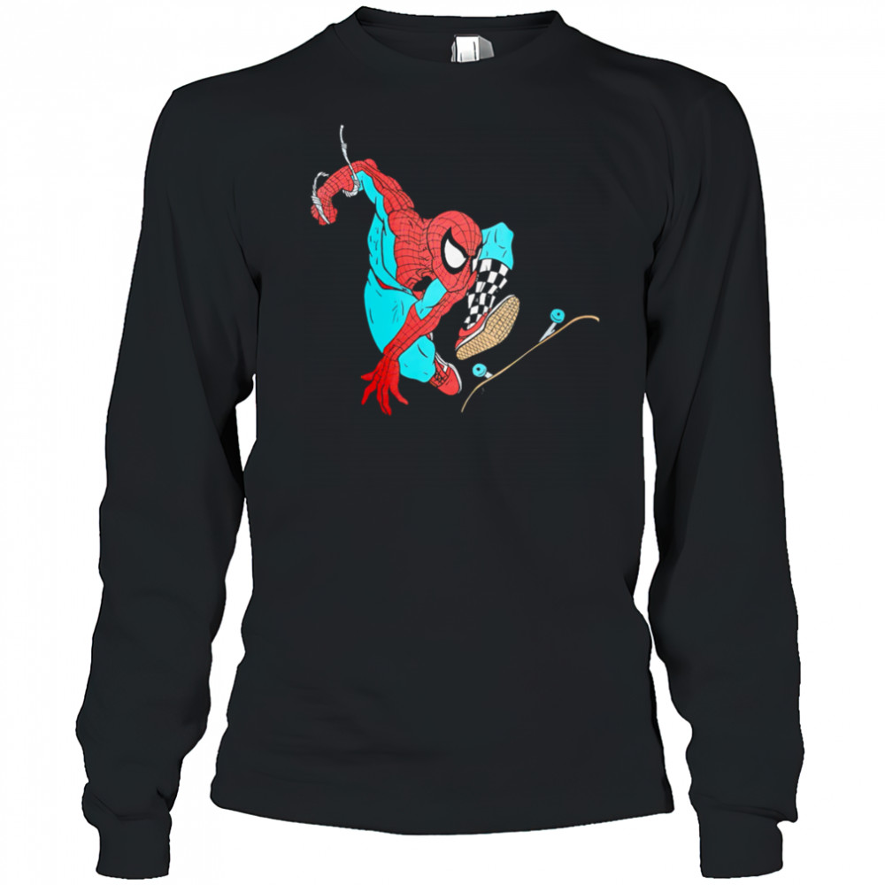 Spider-Man roller skating shirt Long Sleeved