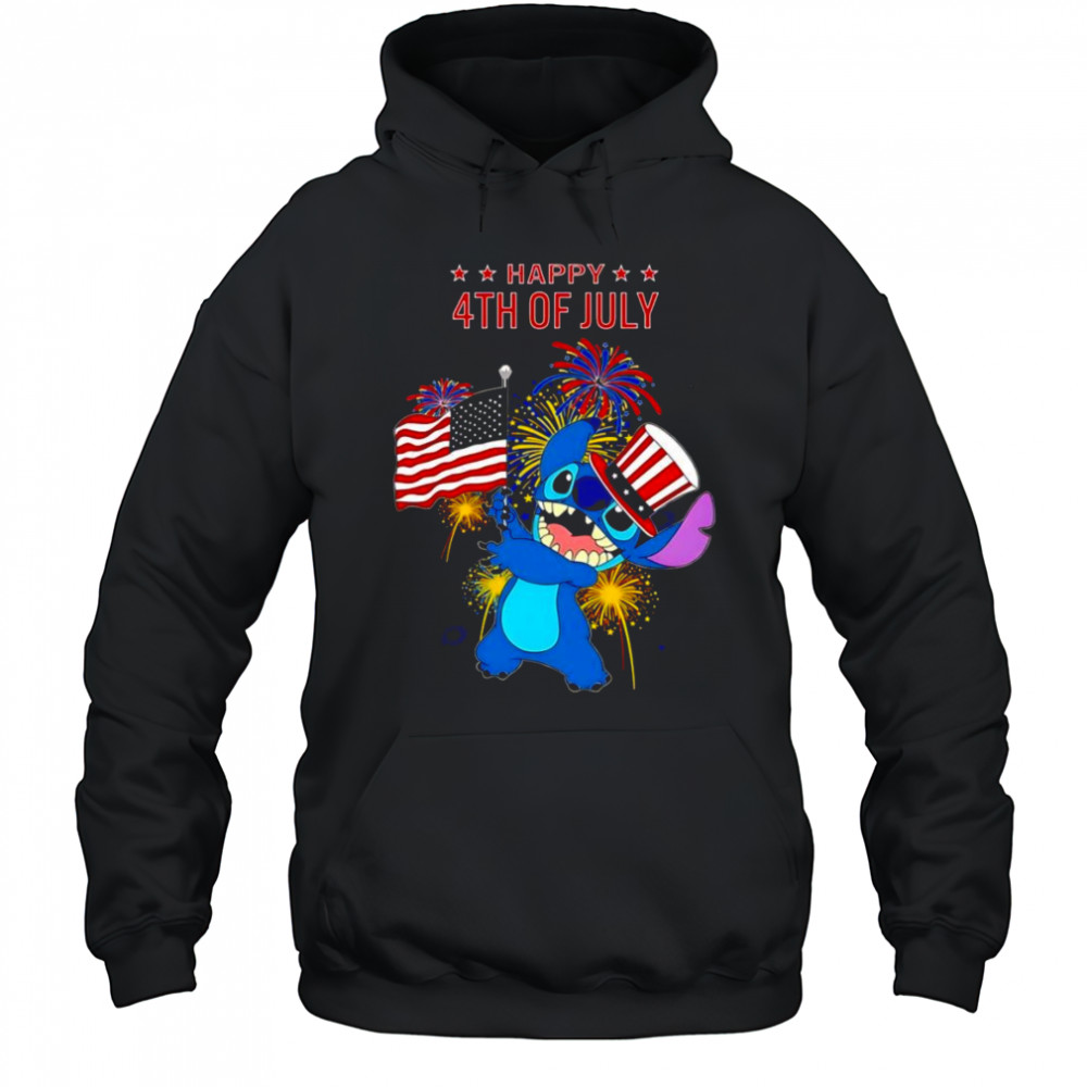 Stitch Happy 4th of July shirt Hoodie