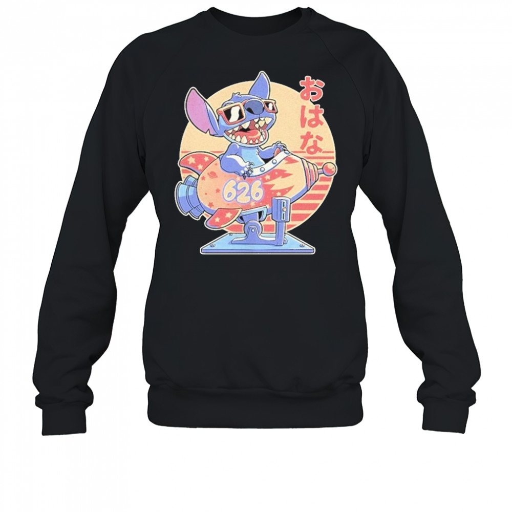 Stitch On A Coin Operated Ride Extraterrestrial Animal Spaceship Shirt Sweatshirt