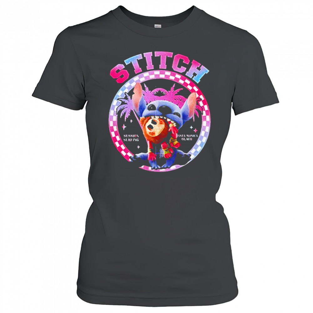 Stitch Santa Monica Beach Surfing Session Shirt Women's T-shirt