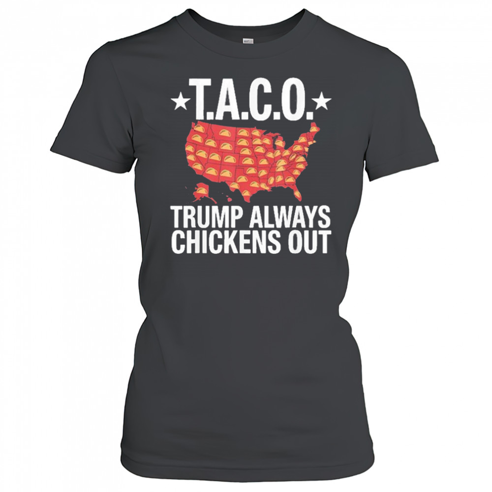 Taco Trump Always Chickens Out USA Map Shirt Women's T-shirt