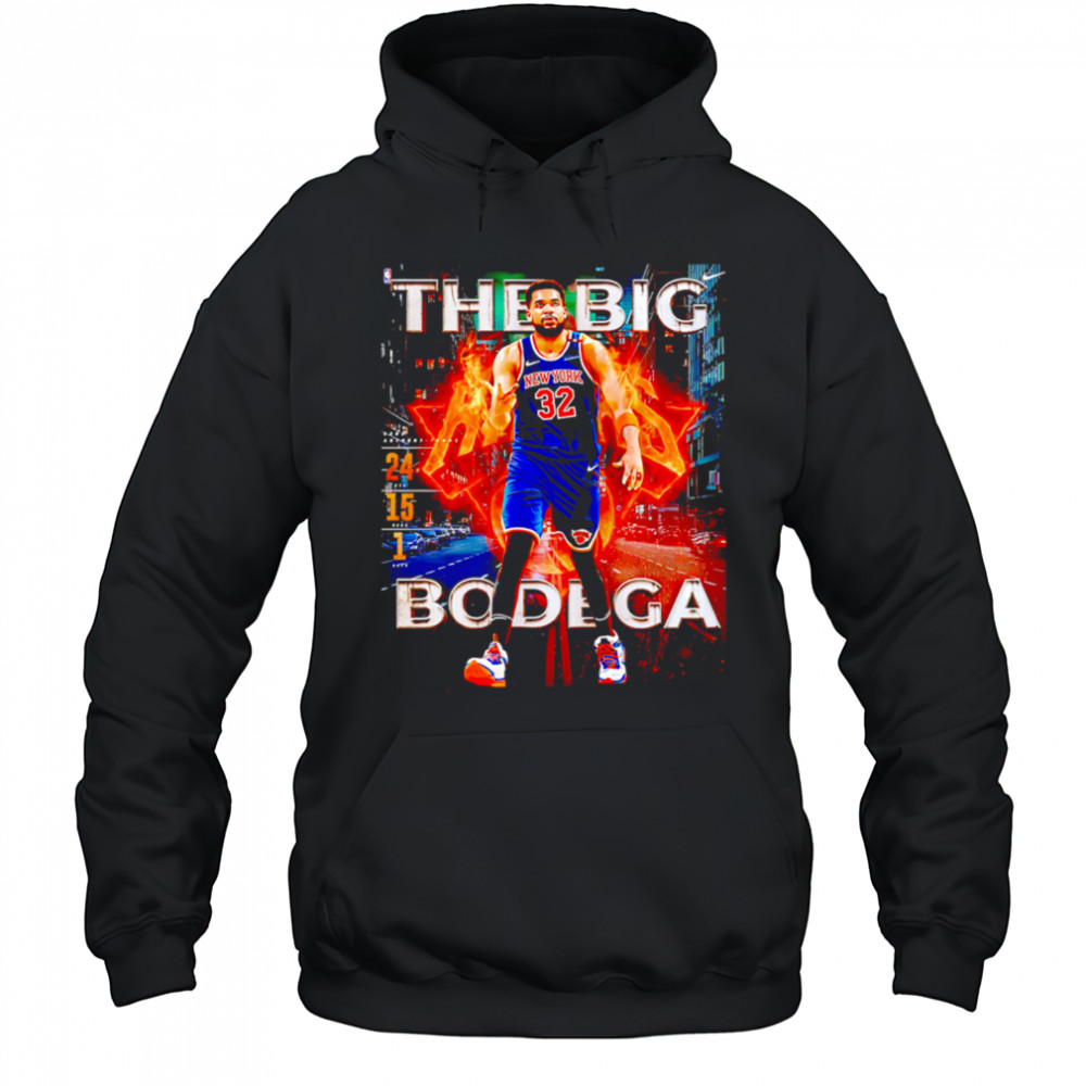 The Big Bodega Karl-Anthony Towns Knicks on fire shirt Hoodie