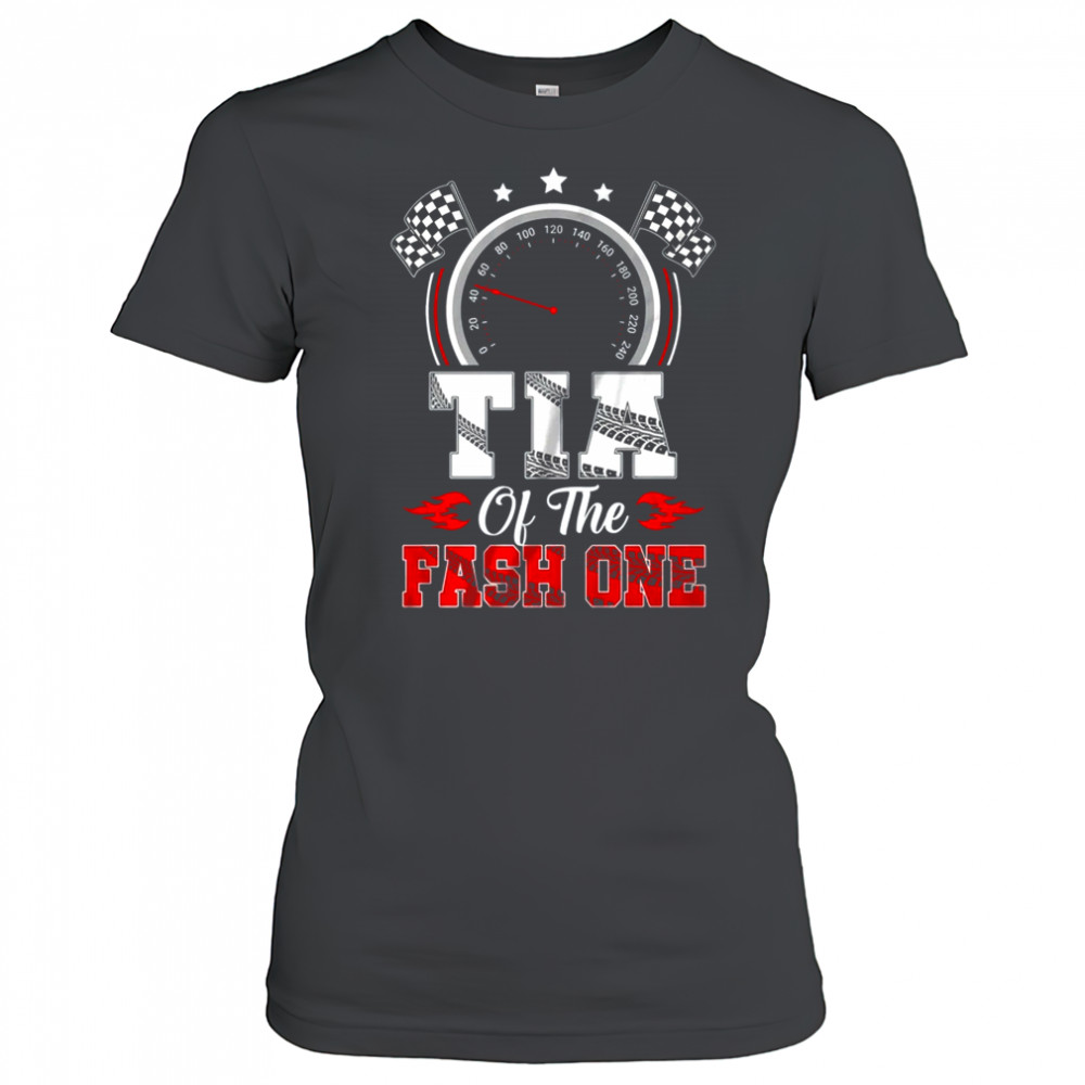 Tia Of The Fast One 1st Birthday Racing Car Family shirt Women's T-shirt