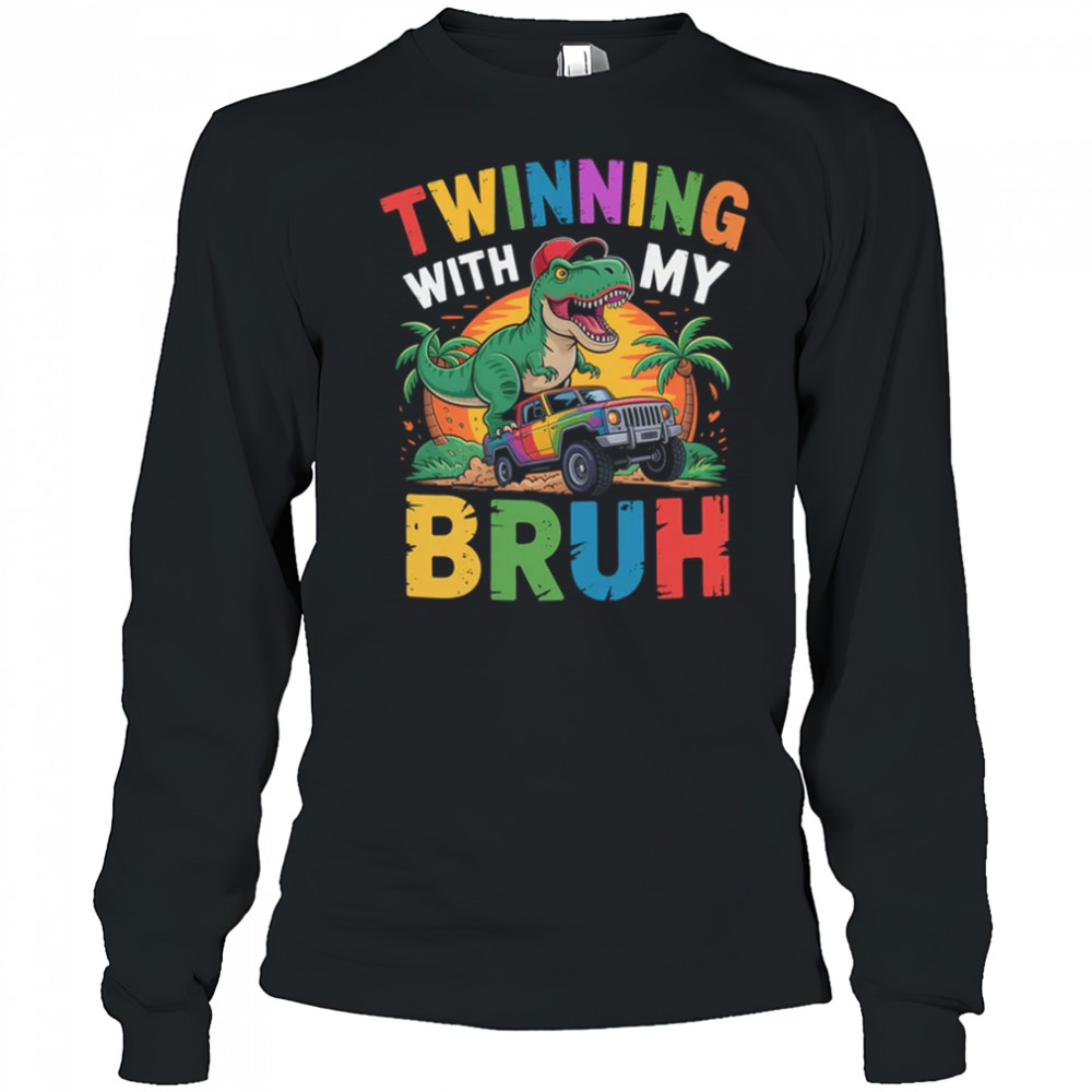 Twinning With My Bestie Kids Boys Funny Twin Day Spirit Week shirt Long Sleeved