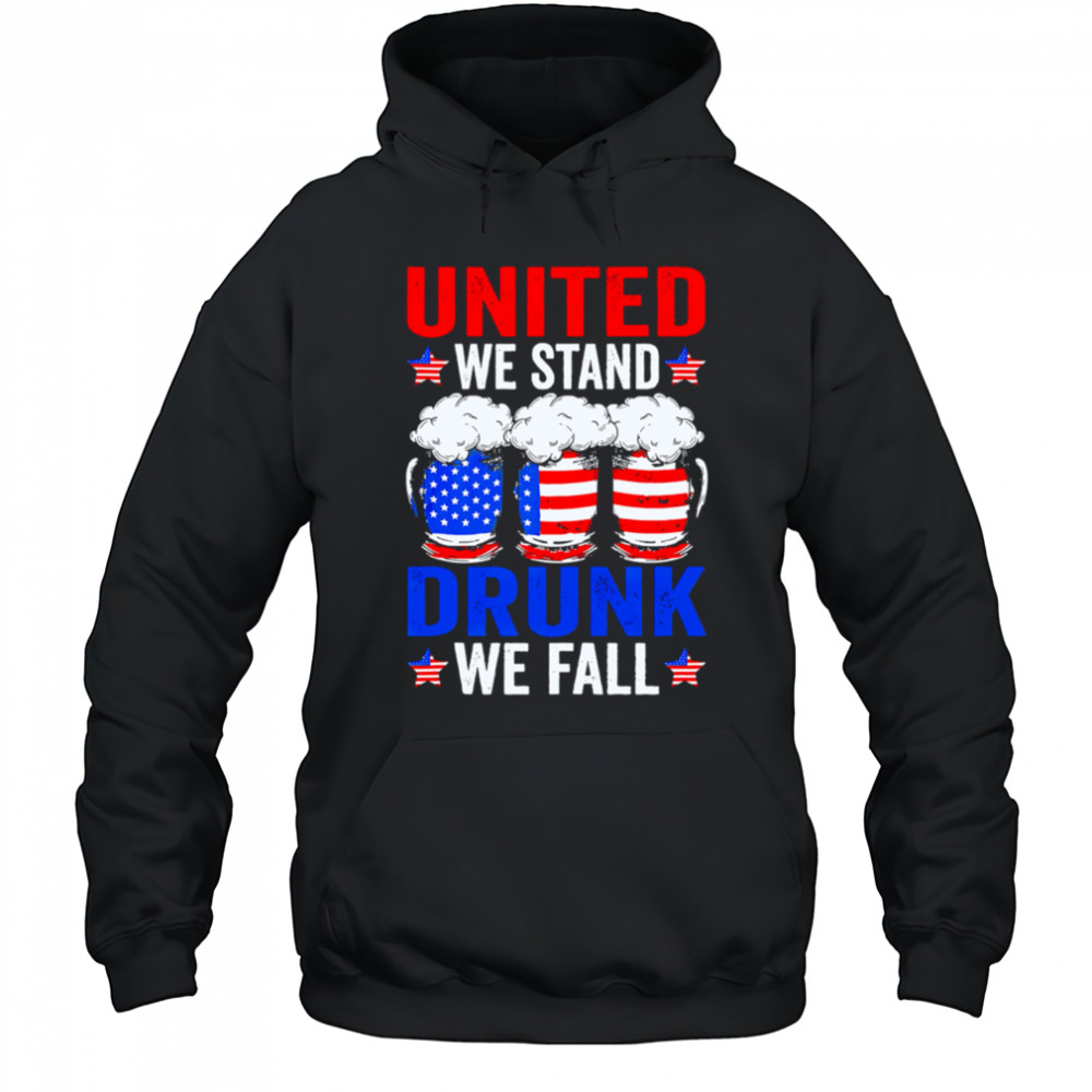 United We Stand Drunk We Fall Usa Sausage Beer shirt Hoodie