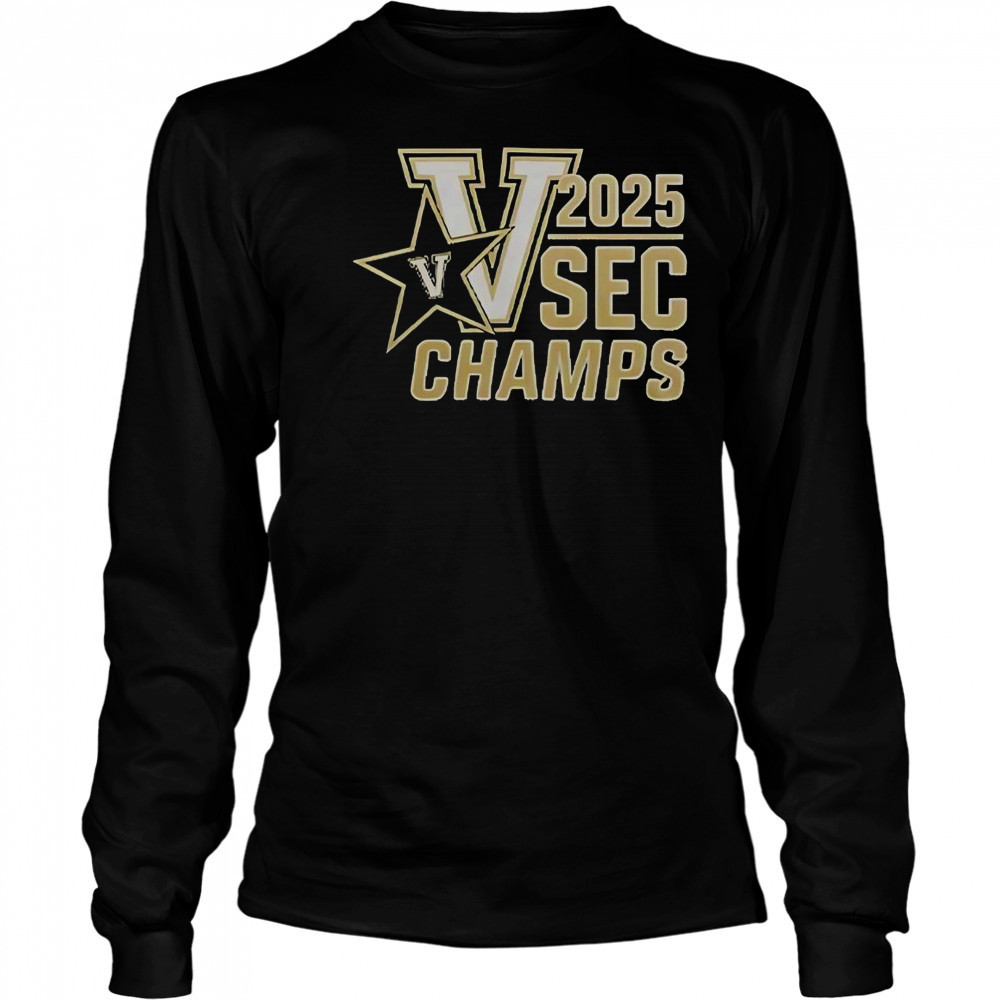 Vanderbilt Baseball 2025 SEC Champions T-Shirt Long Sleeved