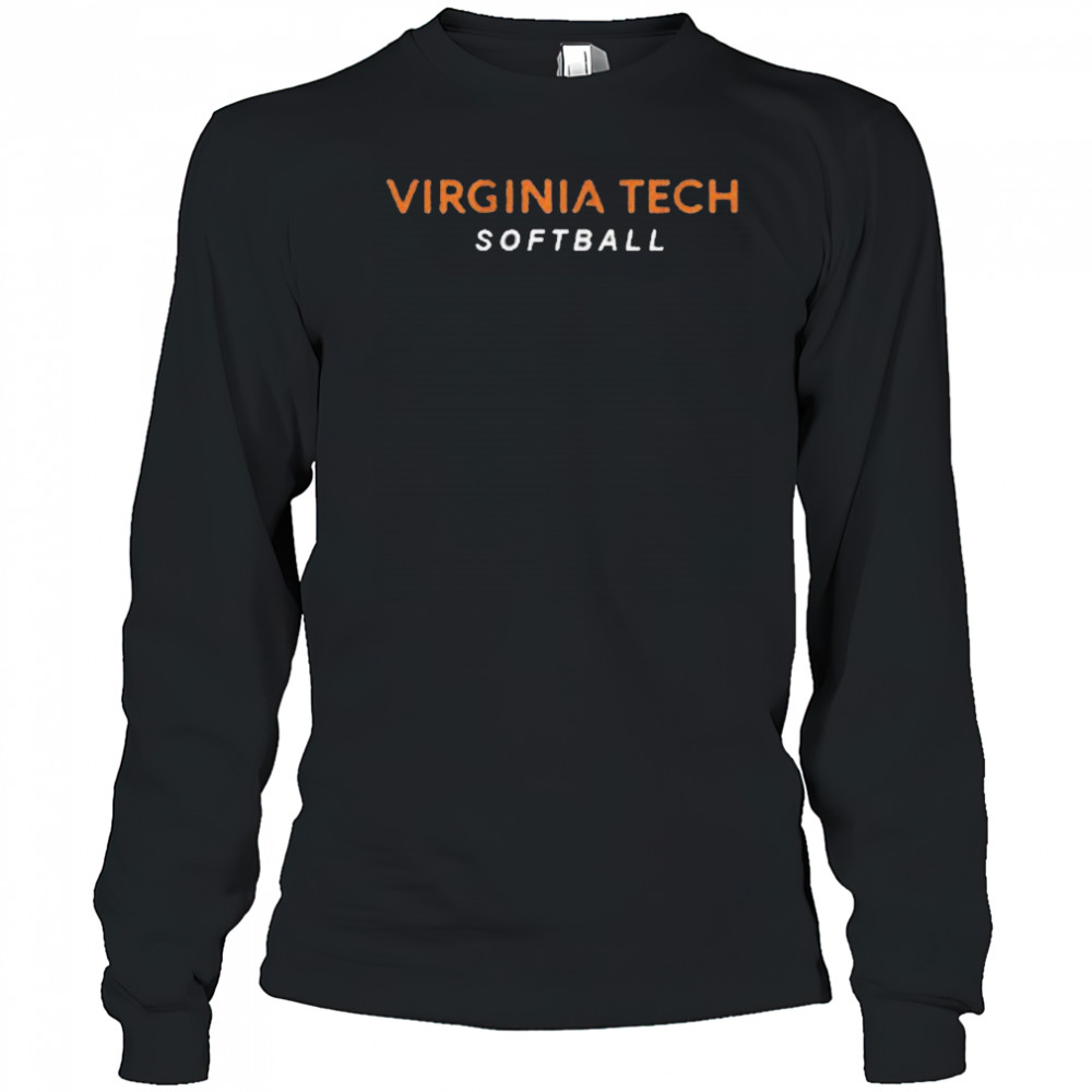 Virginia Tech Softball Logo Stack Shirt Long Sleeved