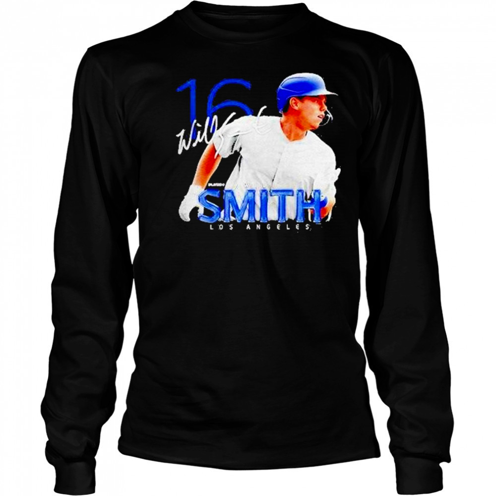 Will Smith 16 Los Angeles Dodgers Signature Shirt Long Sleeved