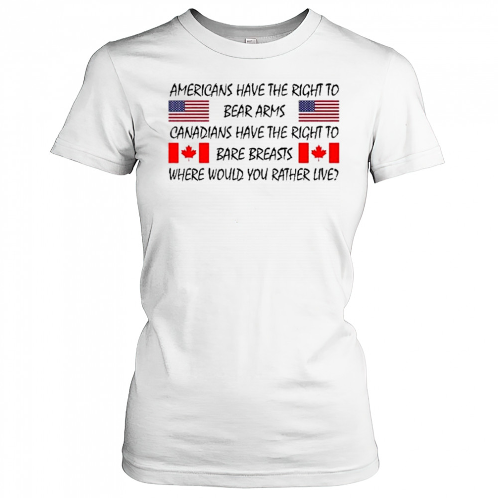 Americans Have The Right To Bear Arms Canadians Have The Right To Bare Breasts Shirt Women's T-shirt
