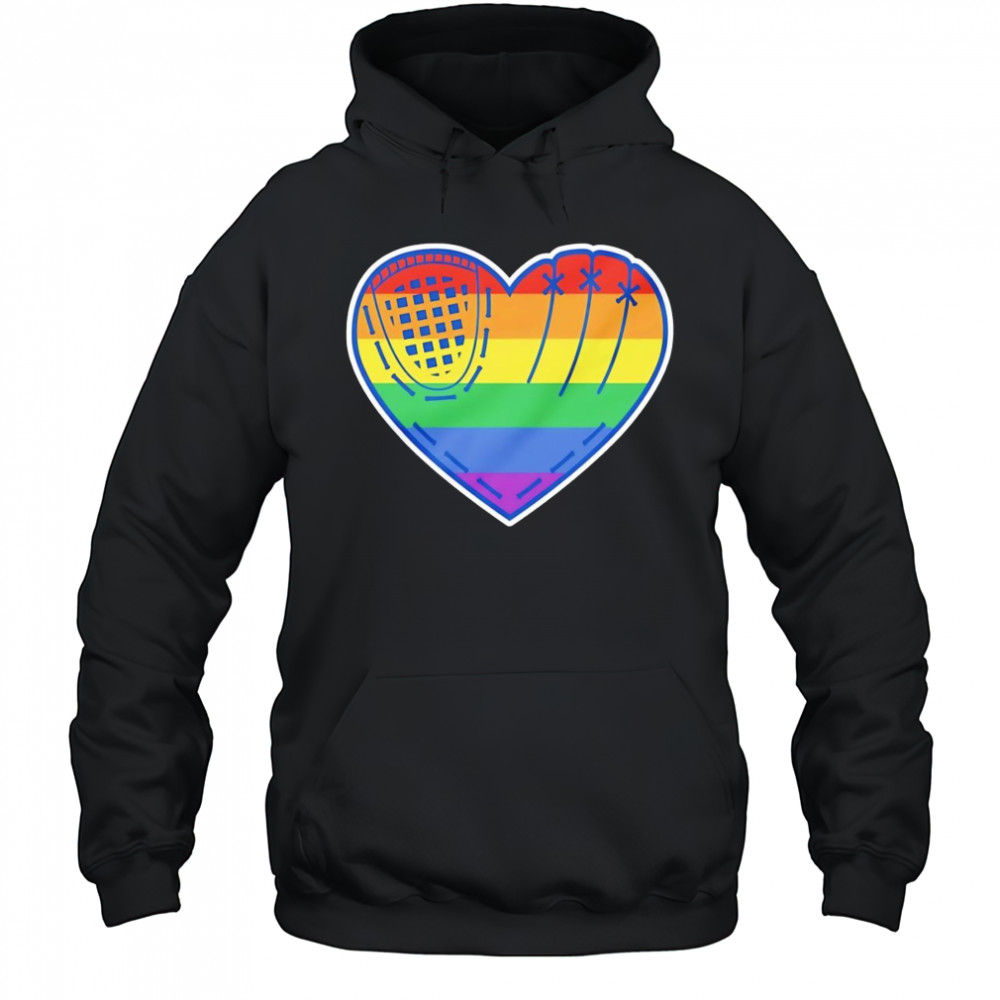 Baseball heart LGBT Pride shirt Hoodie