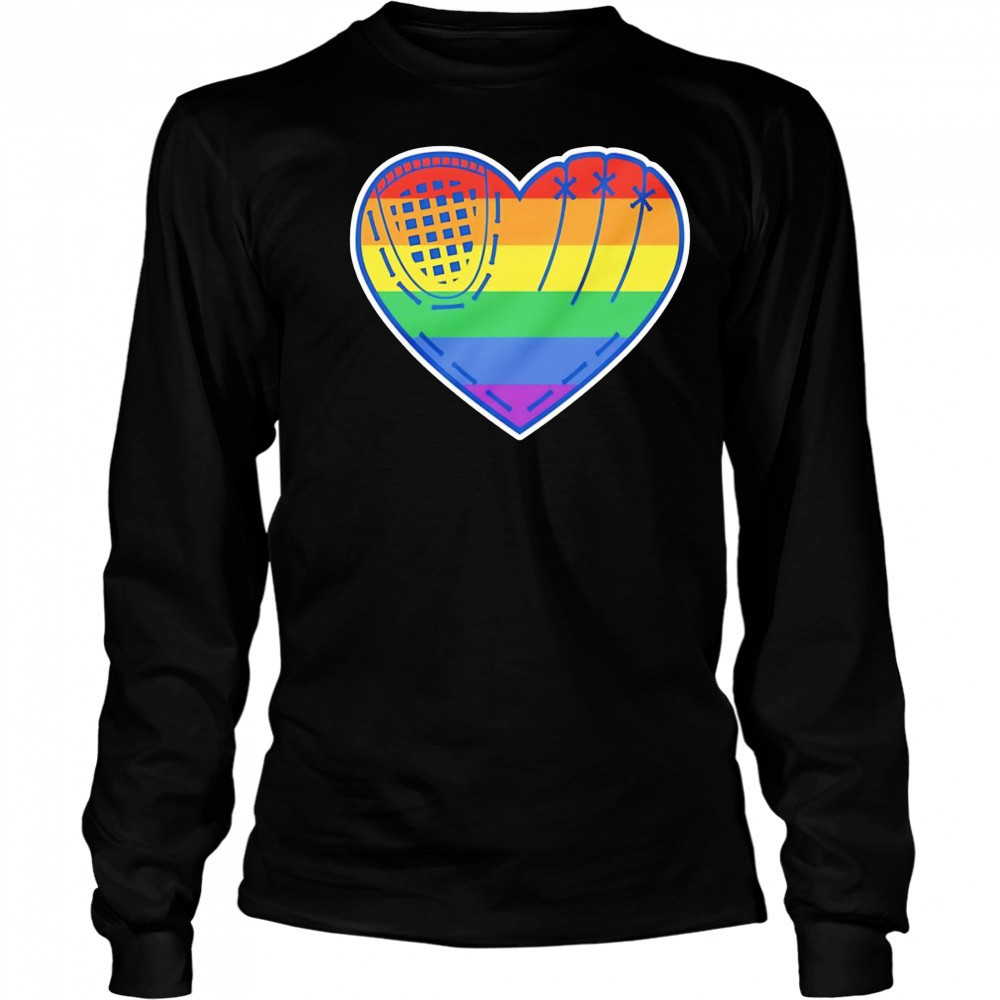 Baseball heart LGBT Pride shirt Long Sleeved