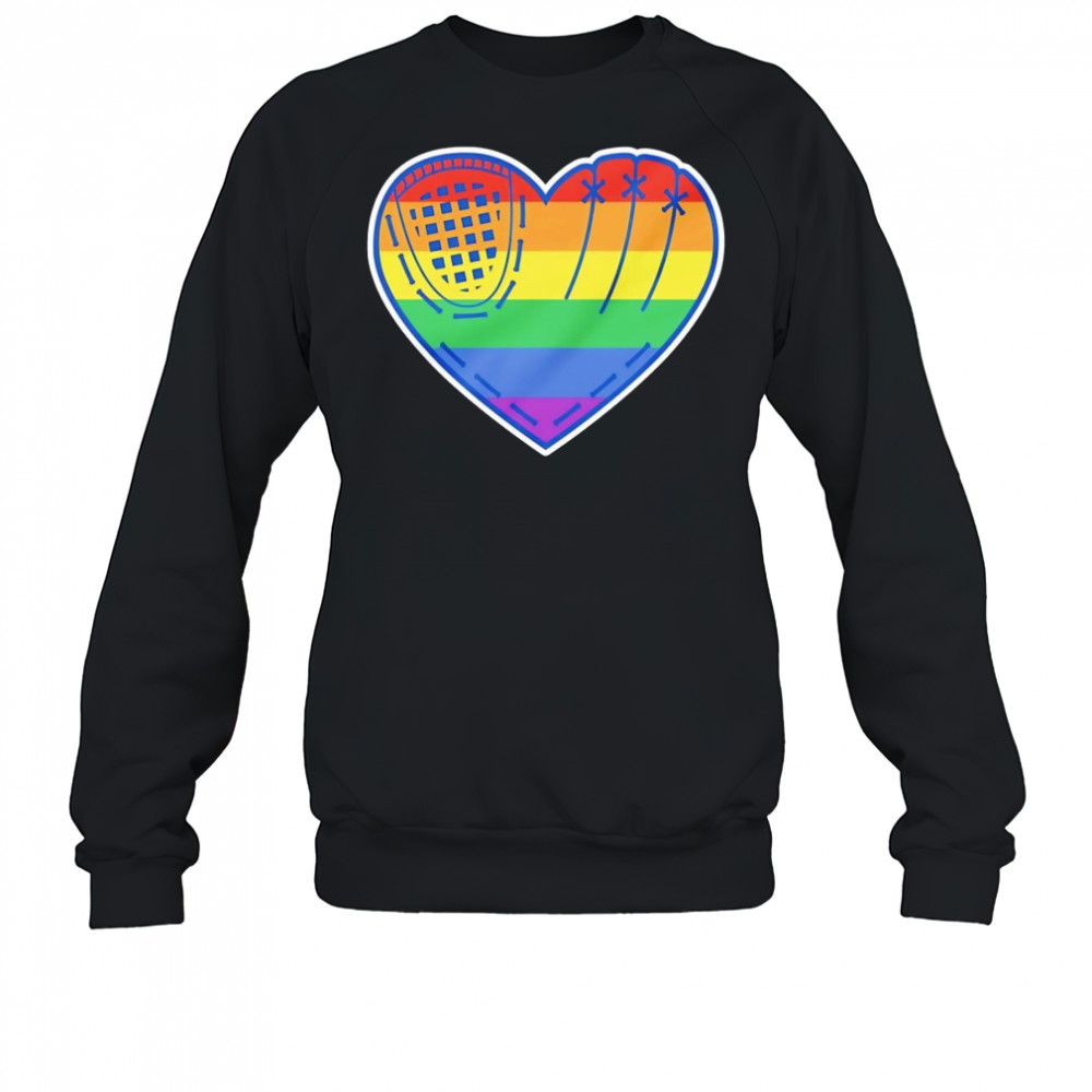 Baseball heart LGBT Pride shirt Sweatshirt