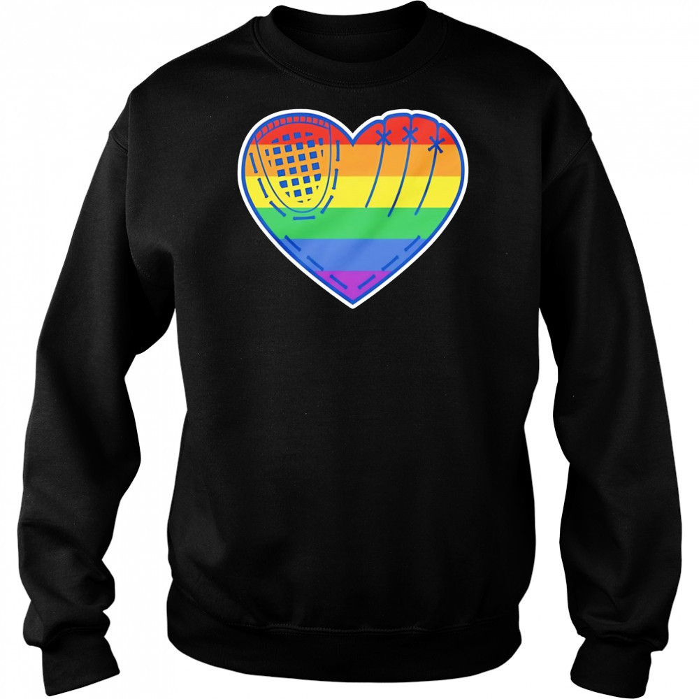 Baseball heart LGBT Pride shirt Hoodie