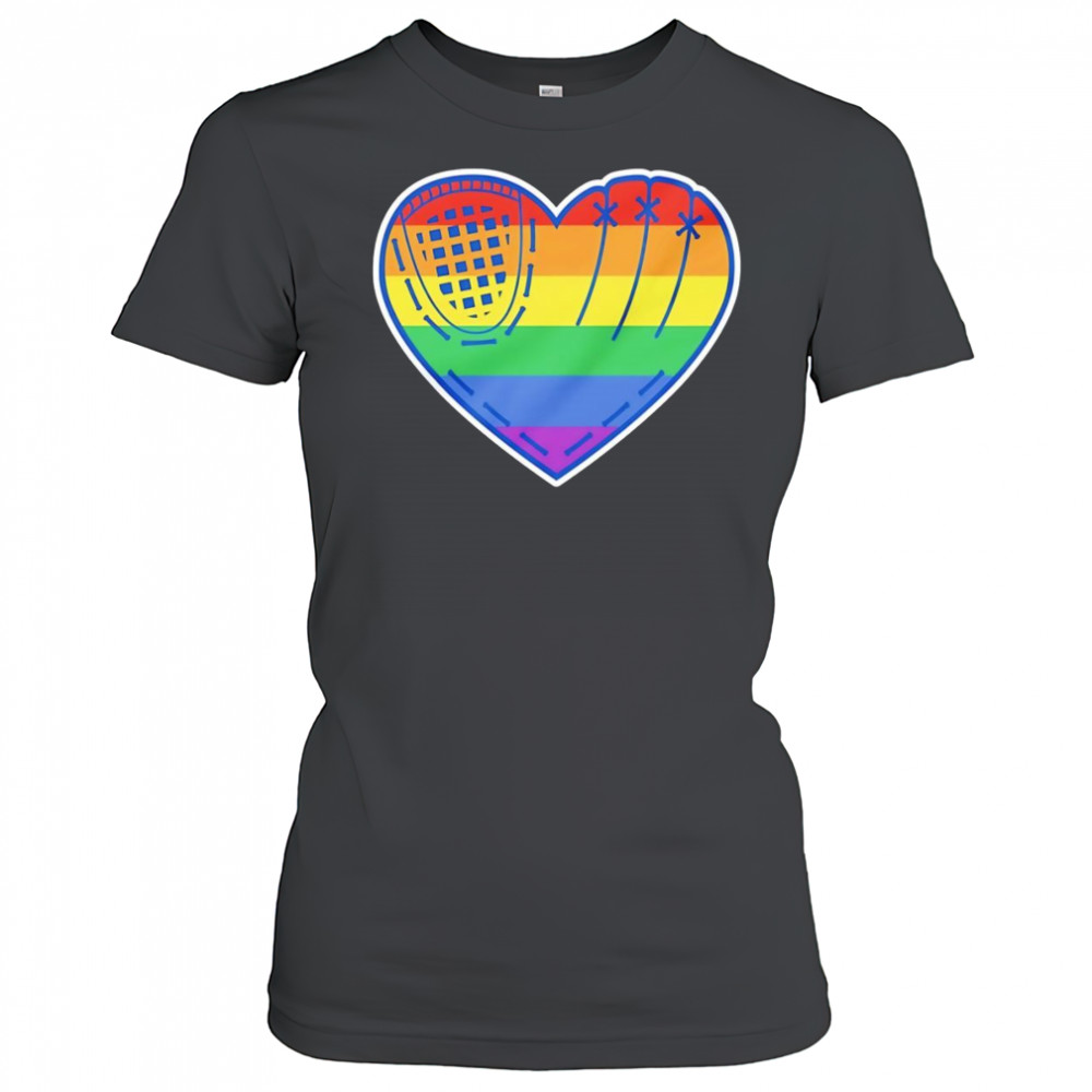 Baseball heart LGBT Pride shirt Women's T-shirt