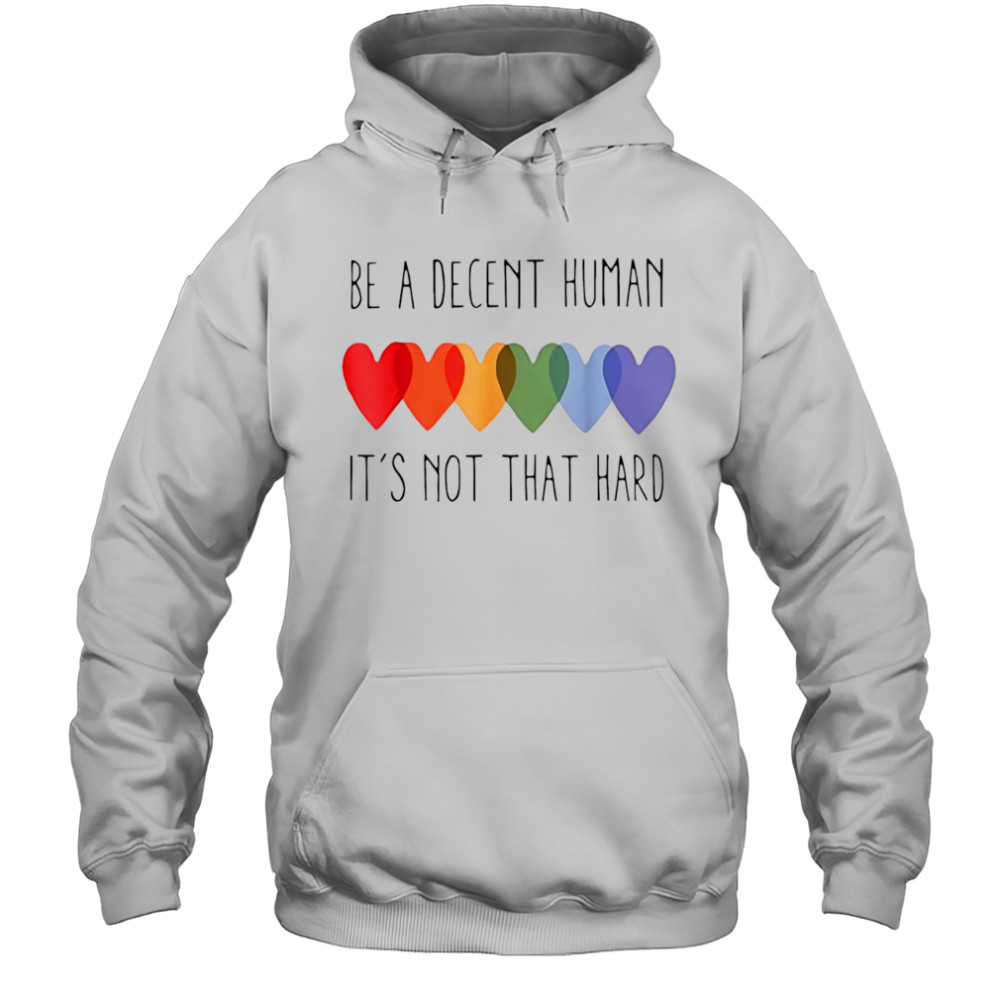 Be a decent human it’s not that hard shirt Hoodie
