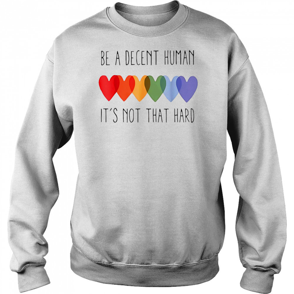 Be a decent human it’s not that hard shirt Hoodie