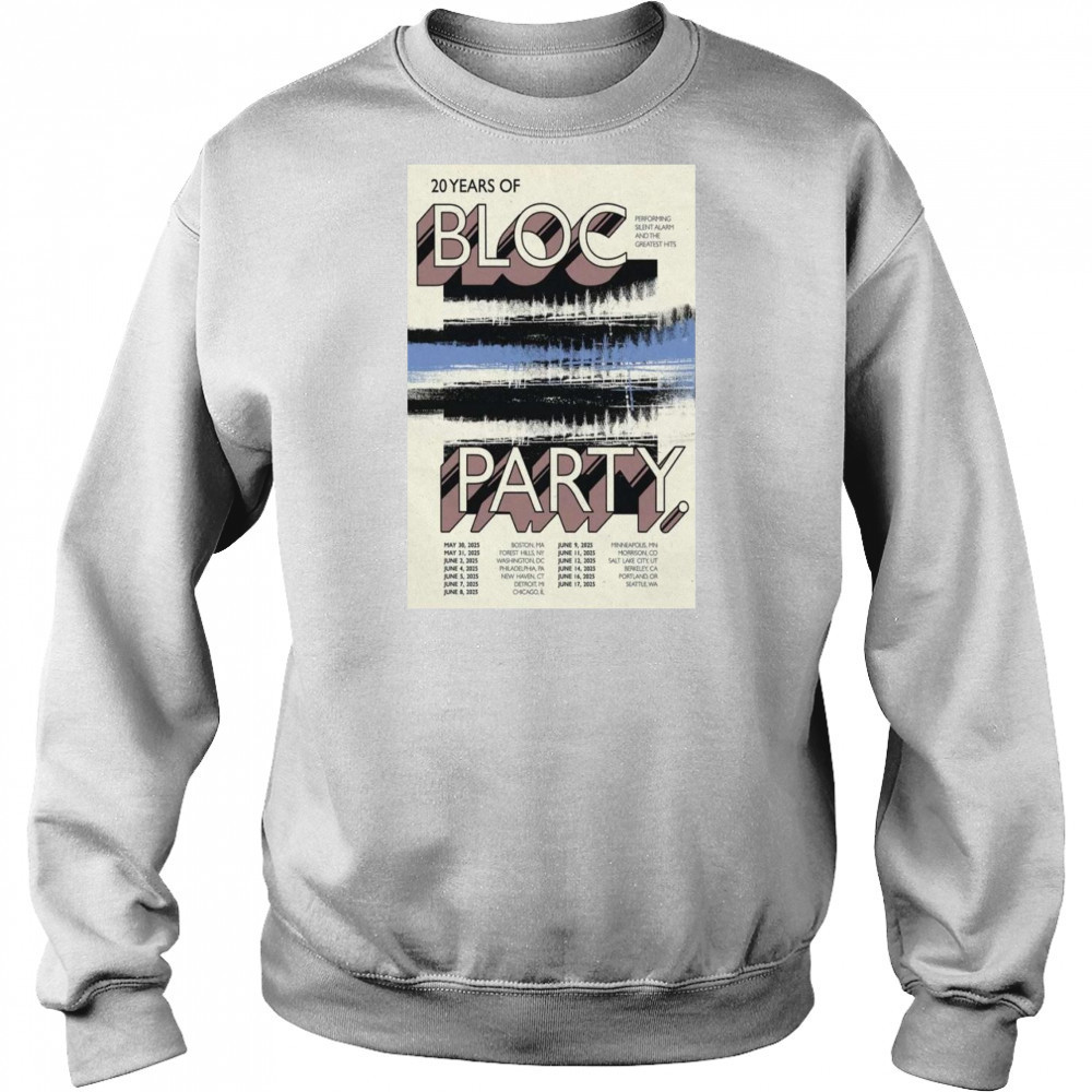 Bloc Party Poster Tour May & June 2025 Shirt Hoodie