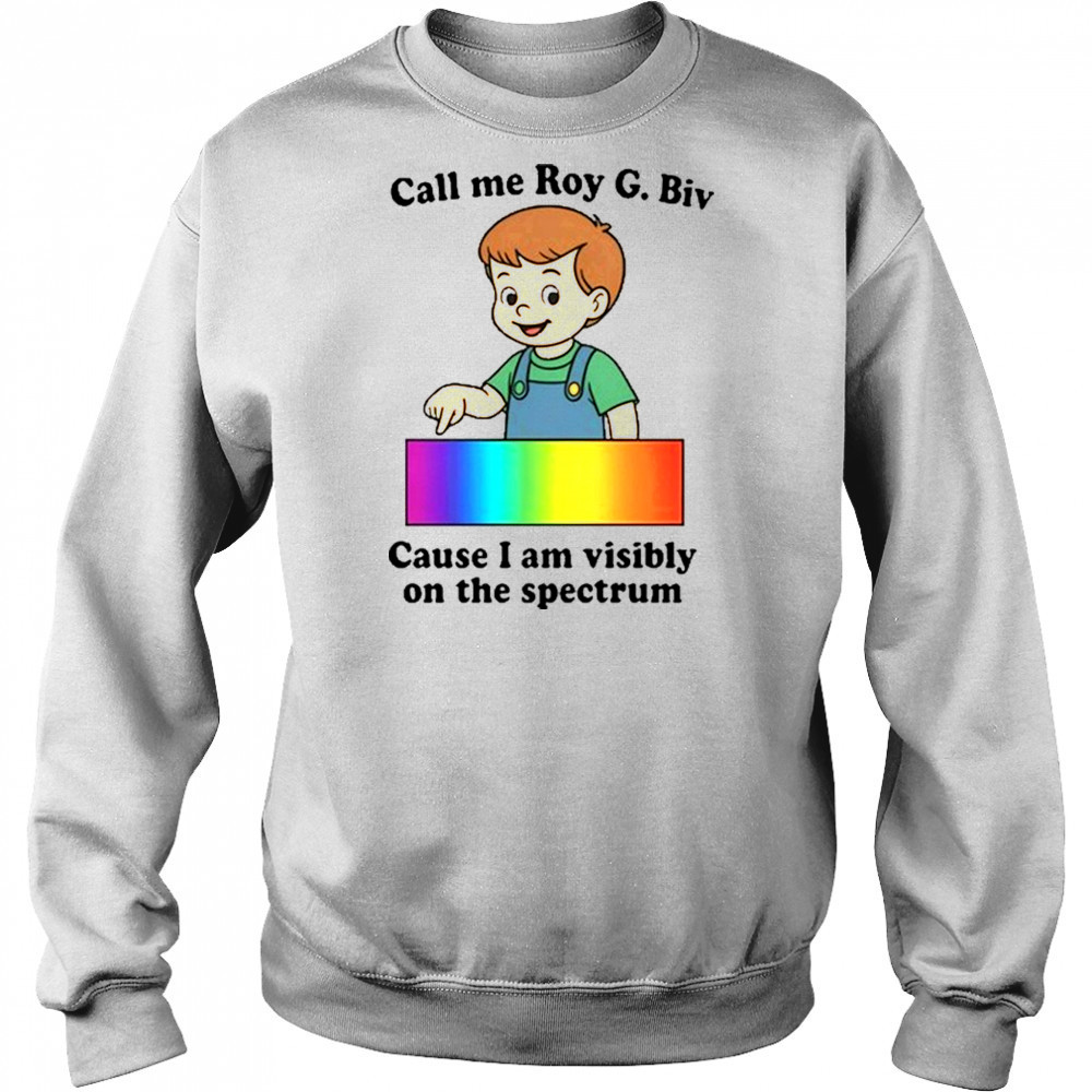 Call Me Roy G. Biv Cause I Am Visibly On The Spectrum shirt Hoodie
