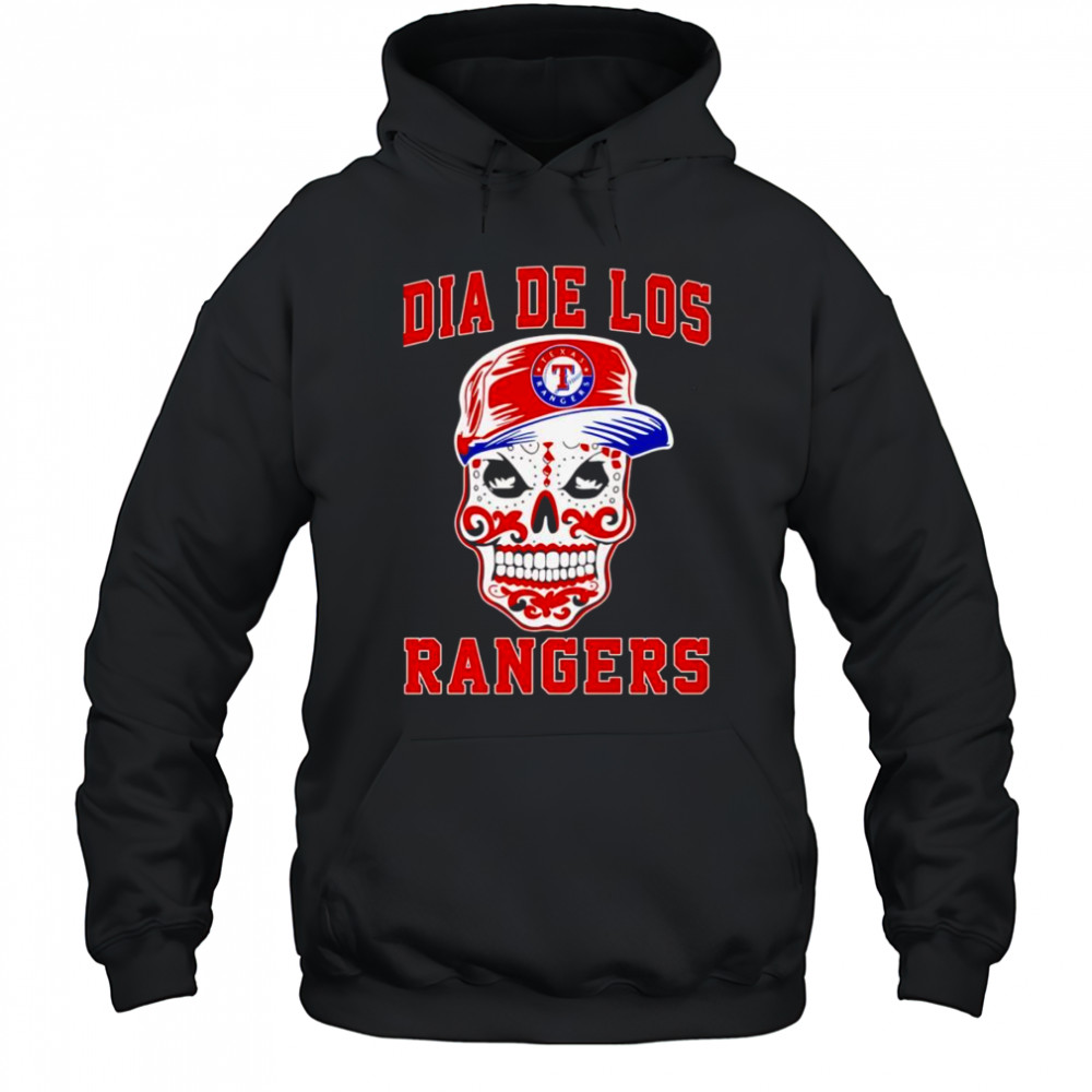 Dia de los sugar skull Texas Rangers shirt Hoodie