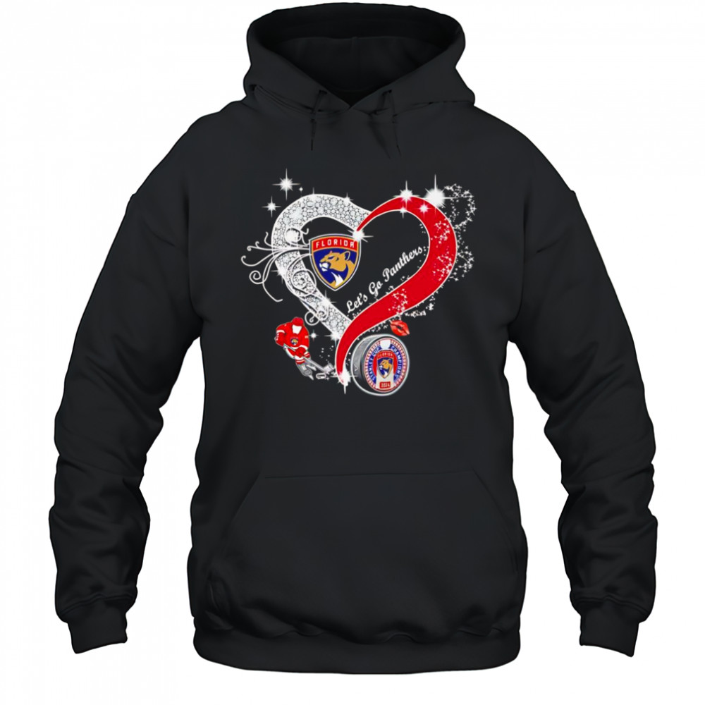 Diamond heart let’s go Florida Panthers shirt Hoodie