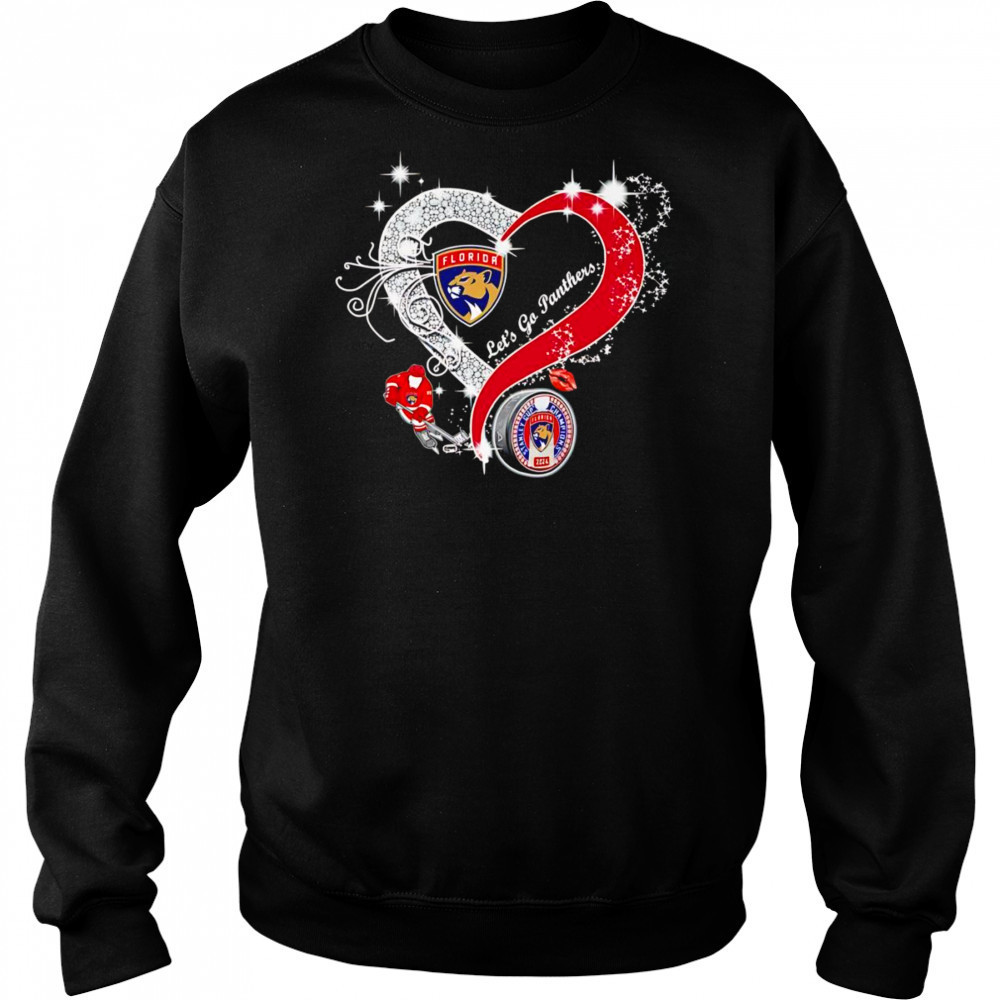 Diamond heart let’s go Florida Panthers shirt Hoodie