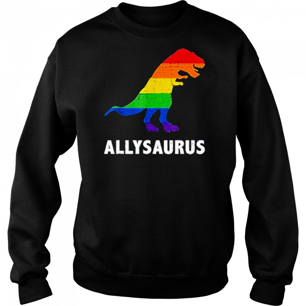 Dinosaur Allysaurus LGBT Happy Pride Month shirt Hoodie