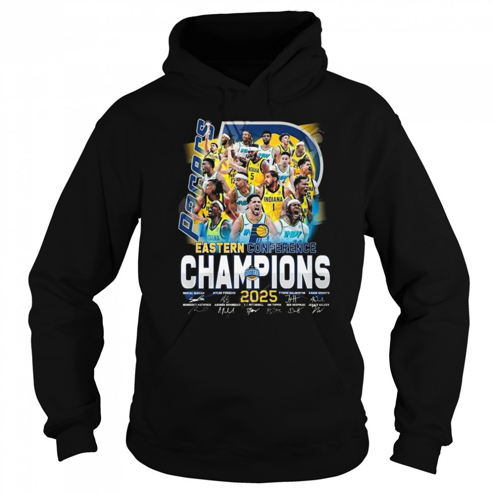 Eastern Conference Champions 2025 Indiana Pacers Signatures Shirt Sweatshirt