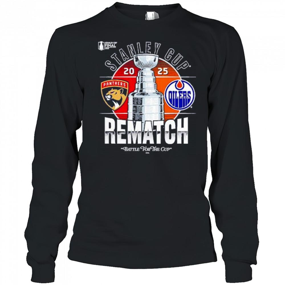Florida Panthers vs Edmonton Oilers 2025 Stanley Cup Final matchup rematch shirt Long Sleeved