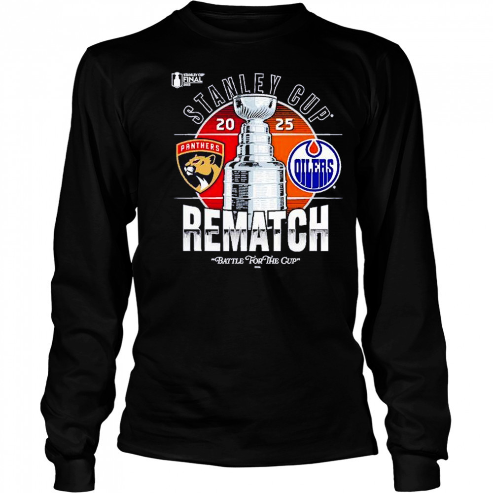 Florida Panthers vs Edmonton Oilers 2025 Stanley Cup Final matchup rematch shirt Long Sleeved