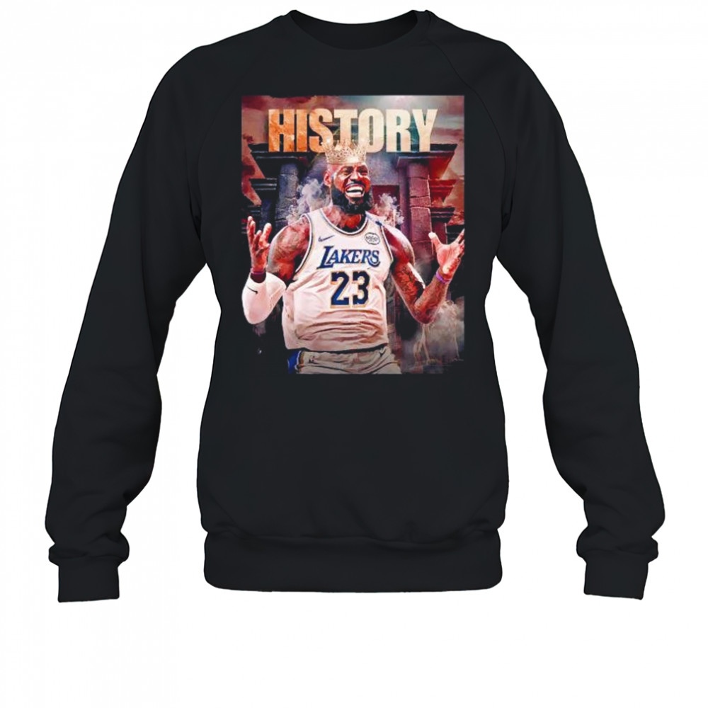 History LeBron James Los Angeles Lakers the first player in NBA shirt Sweatshirt