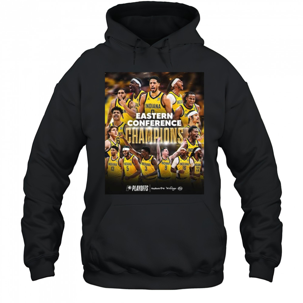 Indiana Pacers Eastern Conference Champions NBA 2025 Poster Shirt Hoodie