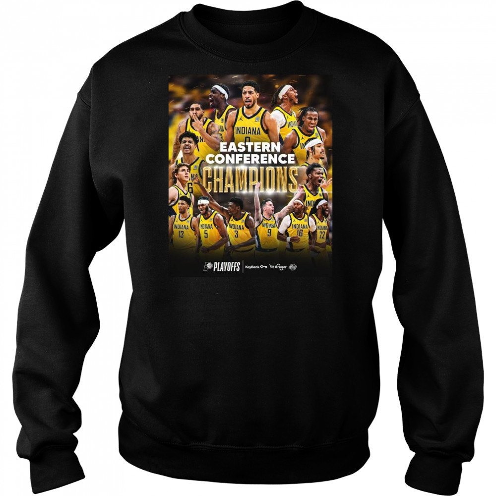 Indiana Pacers Eastern Conference Champions NBA 2025 Poster Shirt Hoodie