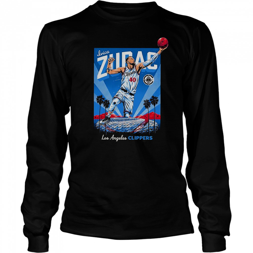 Ivica Zubac Los Angeles Clippers Player NBA T-Shirt Long Sleeved