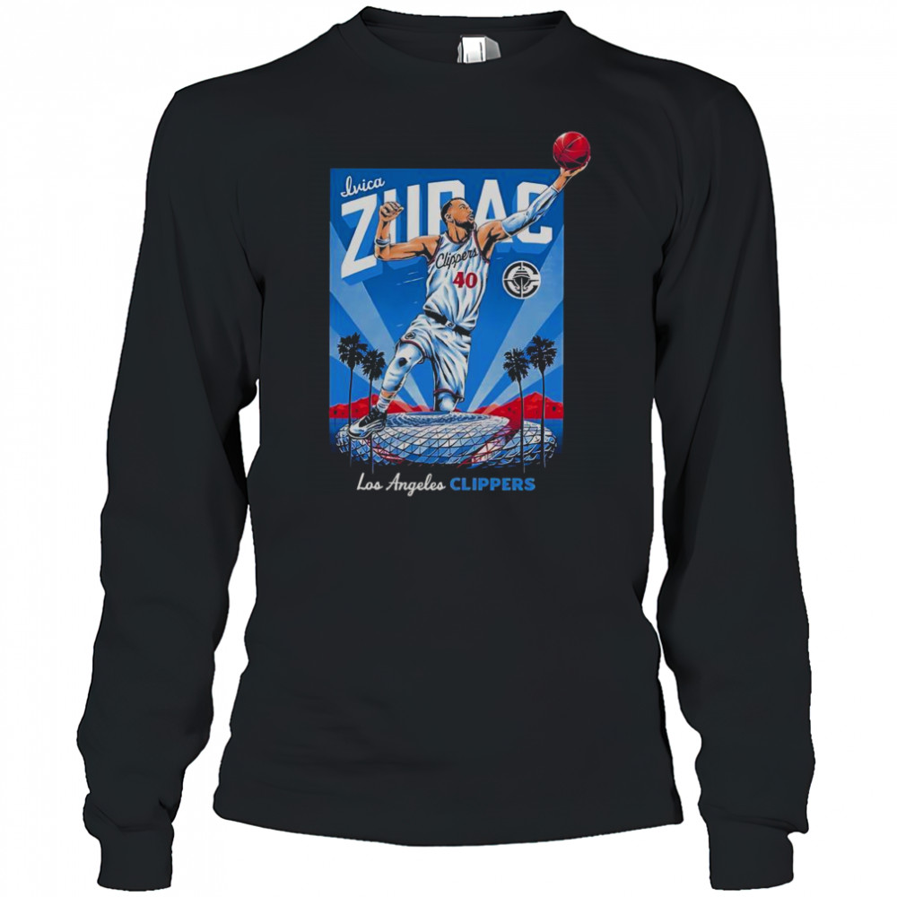 Ivica Zubac Los Angeles Clippers Player NBA T-Shirt Long Sleeved