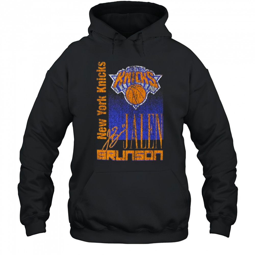 Jalen Brunson New York Knicks New Era Full Court Press Mineral Wash Player Shirt Hoodie