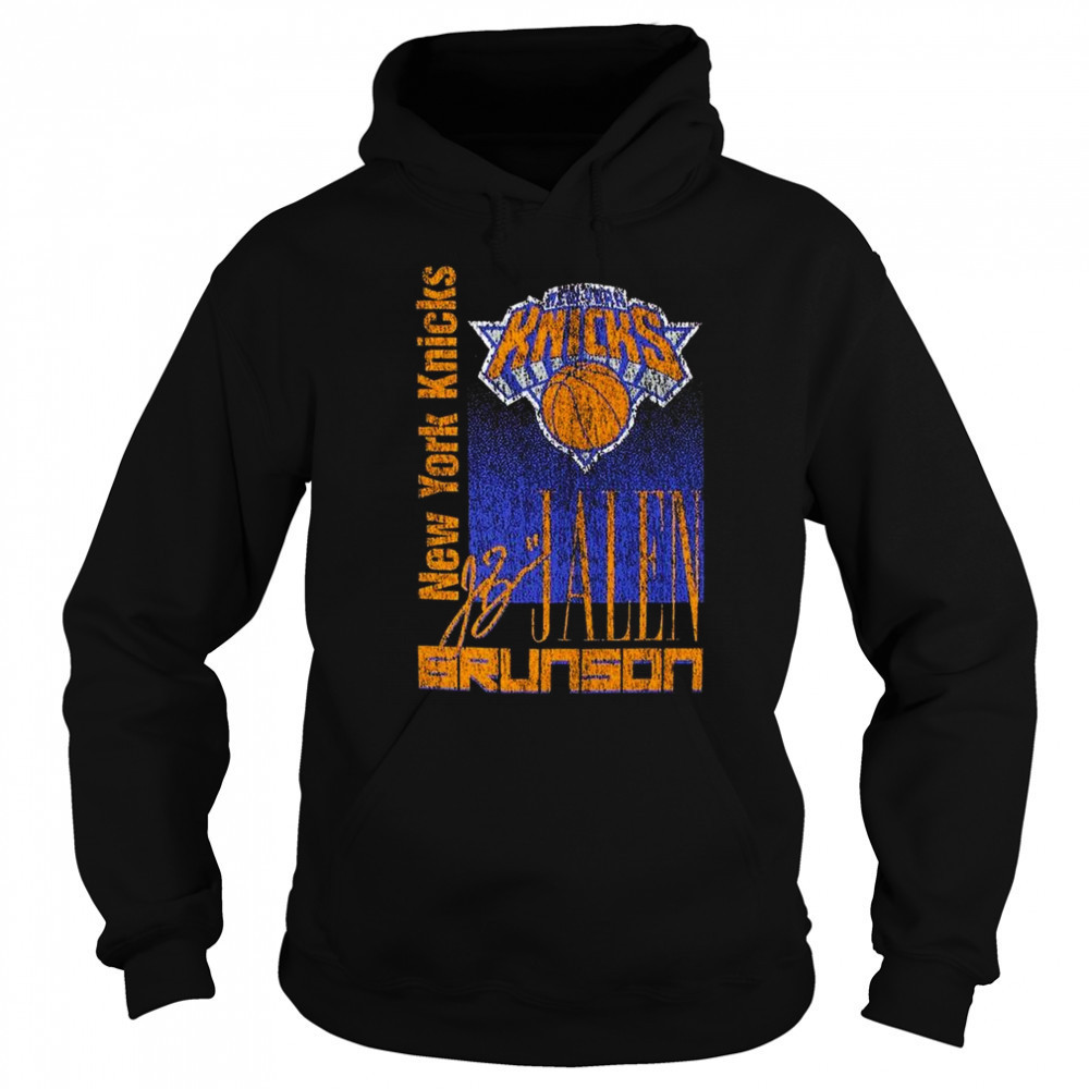Jalen Brunson New York Knicks New Era Full Court Press Mineral Wash Player Shirt Sweatshirt