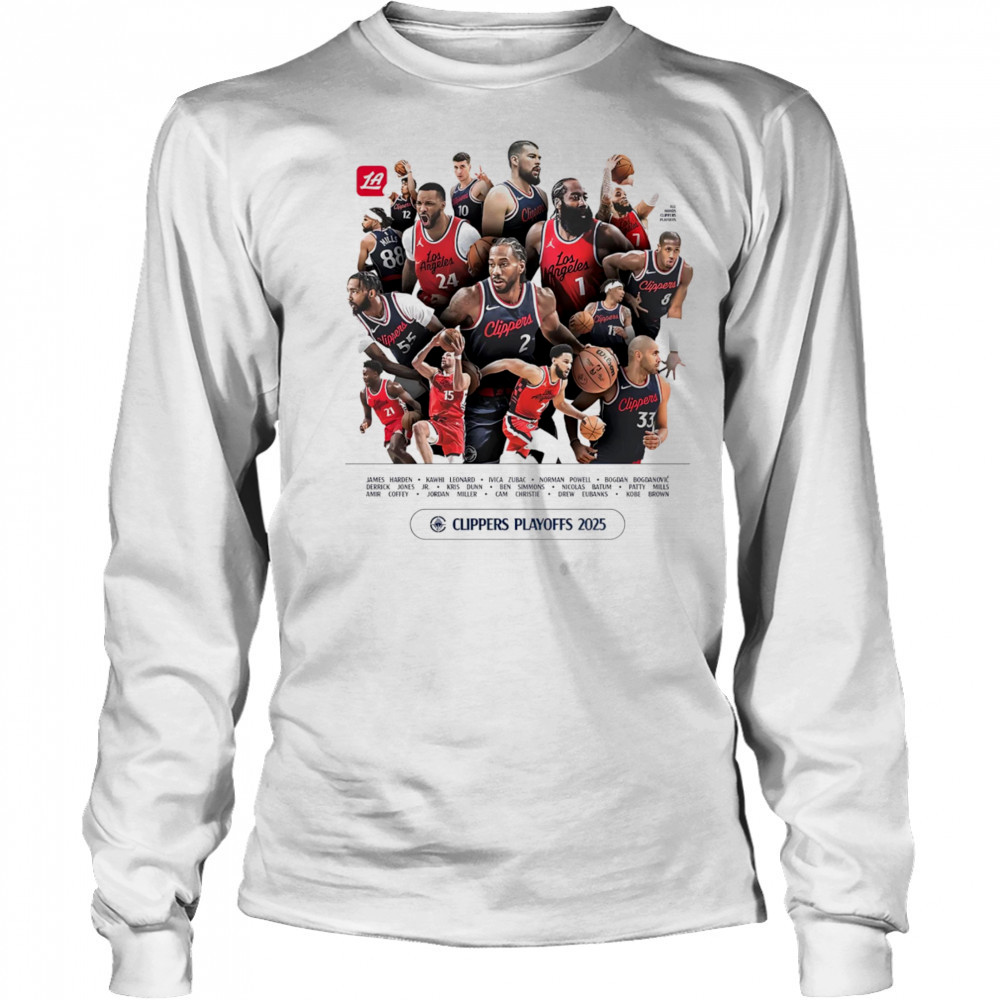 LA Clippers Playoffs Roster 2025 shirt Long Sleeved